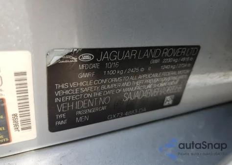 2017 Jaguar Xe Premium из США, поврежденный, VIN SAJAD4BV6HA968958